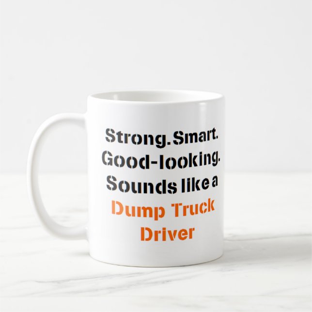 LKW-Fahrer auf dem Ablagefach - Tasse (Links)
