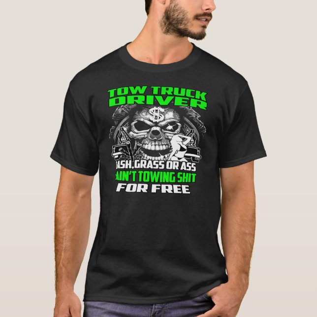 LKW-Fahrer-Bargeld Gras oder Premium T-Shi T-Shirt (Vorderseite)