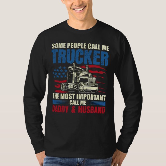 LKW-Fahrer, Daddy & Ehemann T-Shirt (Vorderseite)