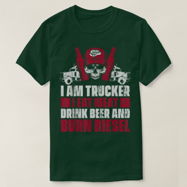 Lkw-Fahrer - Funny Big Trucking Trucker2746 T-Shirt (Design vorne)