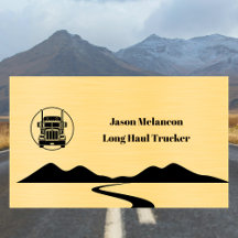 LKW-Fahrer Gold Truck Road n Mountains Art