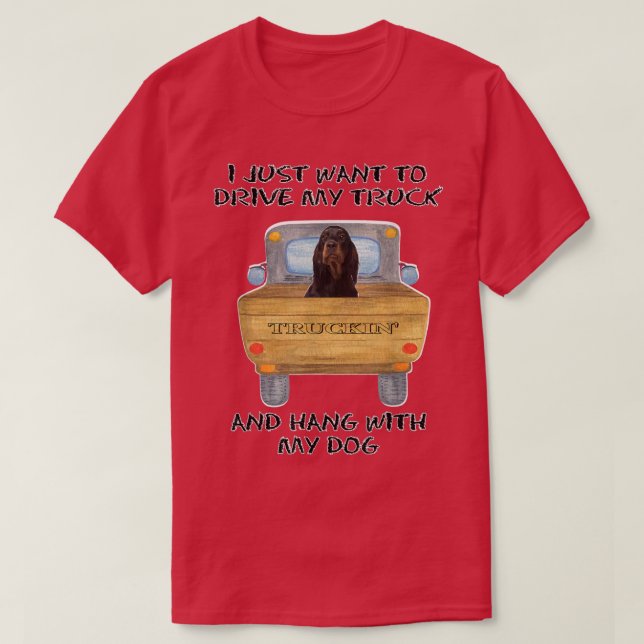 Lkw-Fahrer Gordon Setters T-Shirt (Design vorne)
