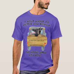 Lkw-Fahrer Hund Belgische Schafhunde T-Shirt