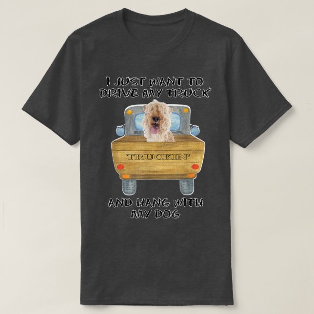 LKW-Fahrer Hund Lakeland Terrier T-Shirt (Design vorne)