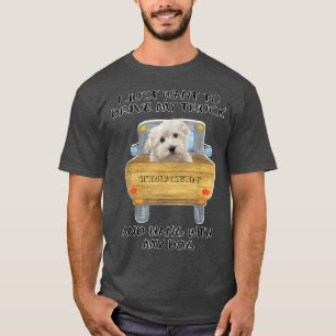 Lkw-Fahrer Hund Maltese 2805 T-Shirt