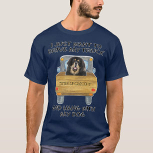 Lkw-Fahrer Hund Tibetischer Mastiff T-Shirt