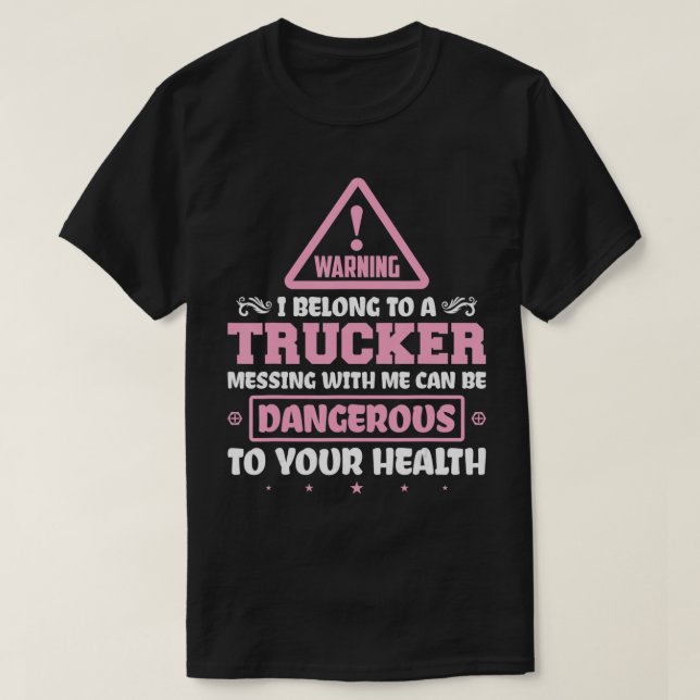 Lkw-Fahrer I Liebe meine Lkw-Ehefrau Girlfriend Gi T-Shirt (Design vorne)