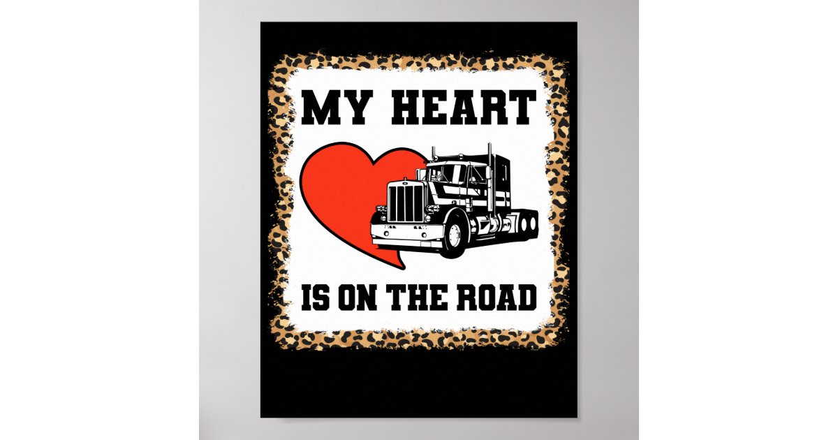 LKWFahrer Mein Herz ist auf der Ehefrau Poster Zazzle.ch