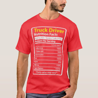 LKW-Fahrer Nährwertangaben T-Shirt