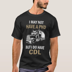 LKW-Fahrer sagt Licence CDL Fracht Logbuch vint T-Shirt