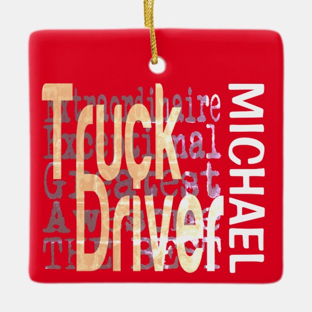 LKW-Fahrer-Sonderfahrer Keramikornament (Vorderseite)