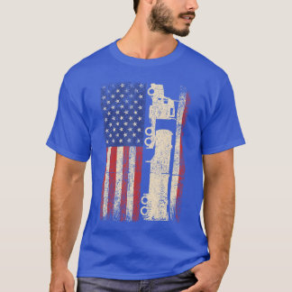 LKW-Fahrer USA Amerikanische Flagge Patriotischer T-Shirt