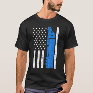 Lkw-Fahrer USA Flagge Vintager Lkw T-Shirt