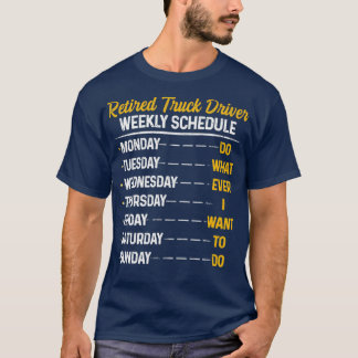LKW-Fahrer Wöchentlicher LKW-Rente Gif T-Shirt