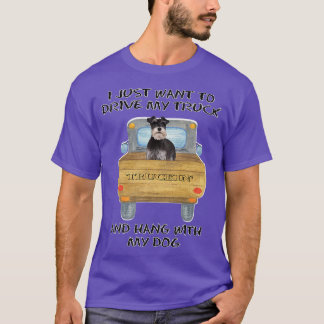 Lkw-Fahrerhund Miniatur Schnauzer 22807 T-Shirt