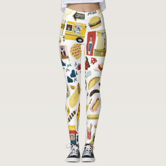 LKW-Fest: Cartoon Muster Leggings