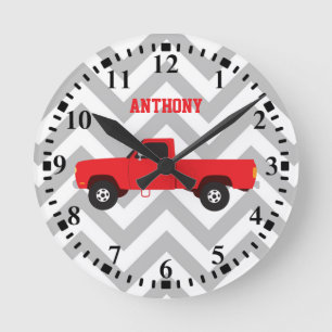 LKW für den personalisierten Lieferwagen Runde Wanduhr