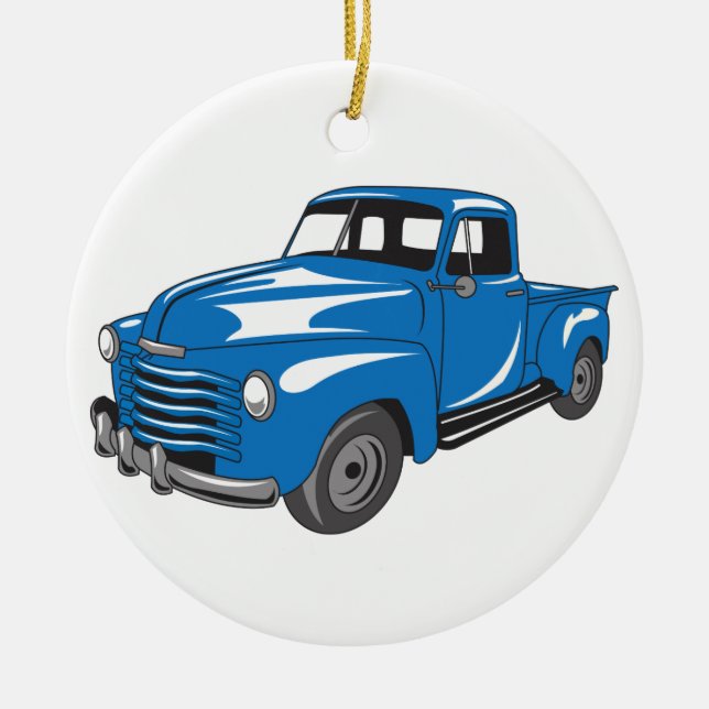 LKW für klassischen Lieferwagen Keramik Ornament (Vorne)