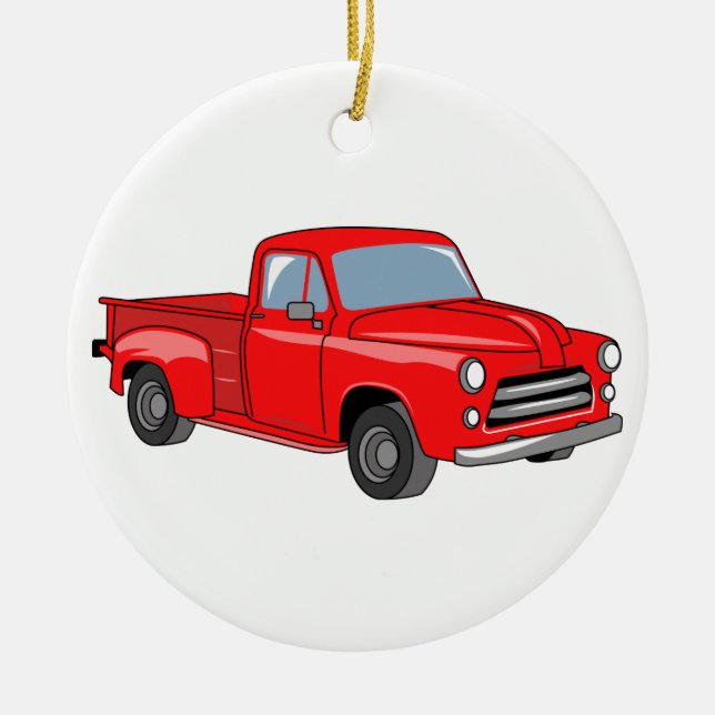 LKW für klassischen Lieferwagen Keramik Ornament (Vorne)