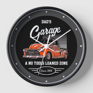 LKW-Garage Vater irgendein Name Chevy Black Uhr