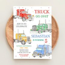 LKW-Jungen-Geburtstagseinladung
