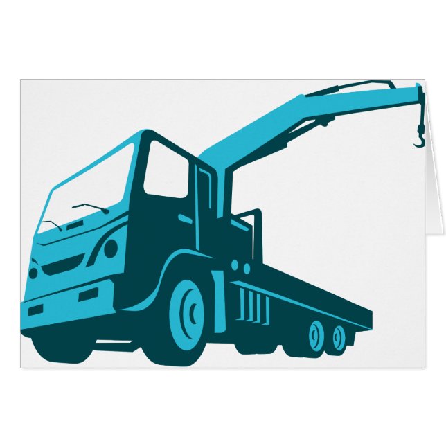 LKW-Krantransporthebemaschine Retro (Vorderseite (Horizontal))