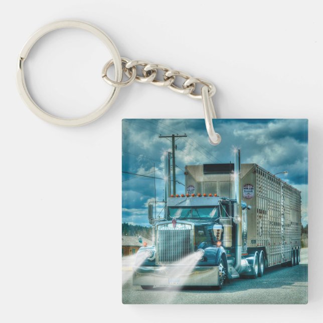 Lkw-Kunst für Lkw-Fahrer Schlüsselanhänger (Vorderseite)