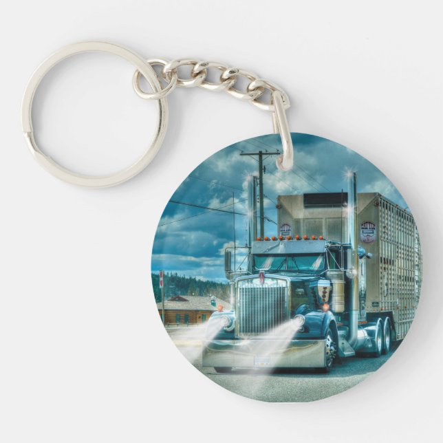 Lkw-Kunst für Lkw-Fahrer Schlüsselanhänger (Vorderseite)