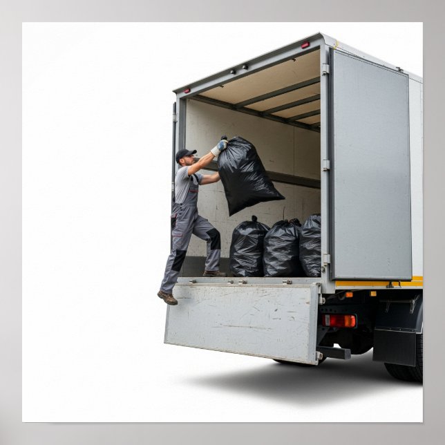 LKW-Ladeabfälle Poster (Vorne)