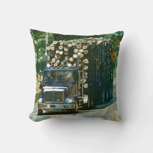 LKW-Ladegerät LKW Schwertransporte Geschenk6 Kissen (Vorderseite)