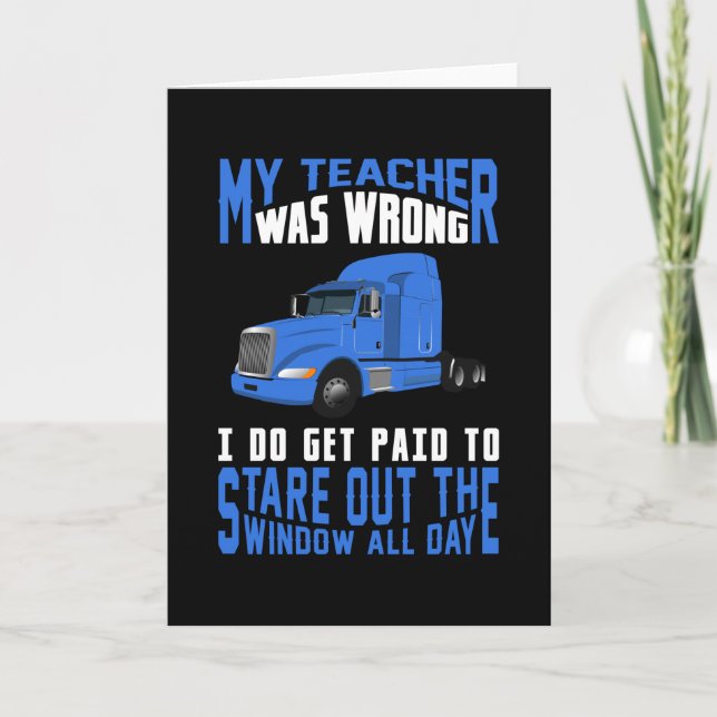 LKW Liebe LKWs Funny Gift Idea Karte (Vorderseite)