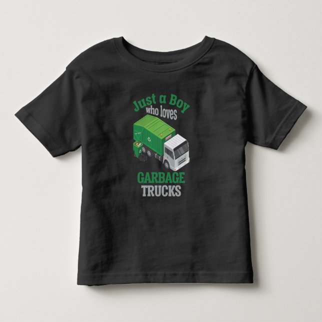 Lkw liebend Kleinkind Cool Recycelnd T-shirt (Vorderseite)