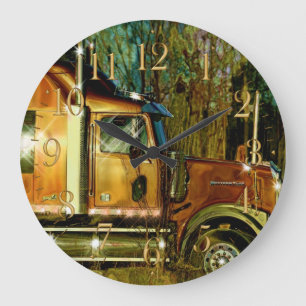 LKW-Liebhaber der schweren Verkehrsmittel Kunstmau Große Wanduhr