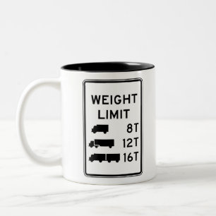 LKW-Limit-Straßenzeichen Zweifarbige Tasse