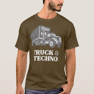 Lkw-Lkw-Lieben Lkw und Techno T-Shirt