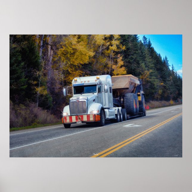 LKW LKW LKW Landstraße Kunst Poster (Vorne)