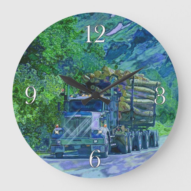 LKW-LKW-Lumbermauer Große Wanduhr (Vorderseite)