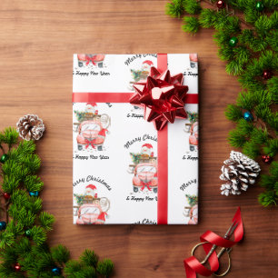 LKW Lustiges neues Jahr Geschenkpapier