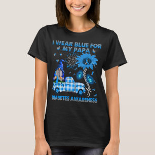 Lkw-Nomen trage ich Blau für meinen Papa-Diabetes T-Shirt