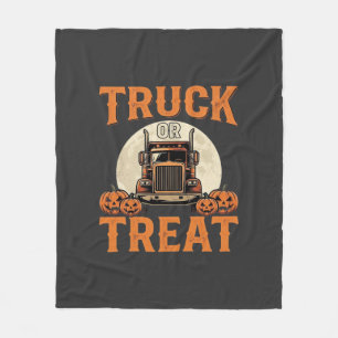 LKW oder Süßigkeiten Halloween-Semi-LKW-Design_1 Fleecedecke
