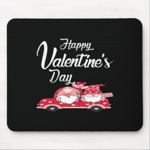 LKW-Paar roter LKW mit Herzen Frohe Valentinstag Mousepad