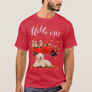 LKW-Reiten Golden Retriever Hunde Herbst Niedlich T-Shirt