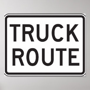 LKW-Routenschild-Plakat Poster