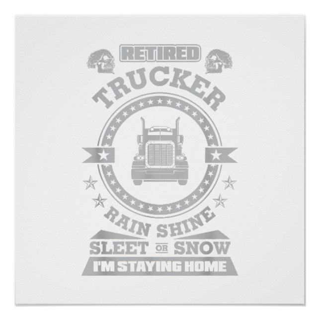 LKW-Shirts LKW-Fahrer-Kleidung Poster (Vorderseite)