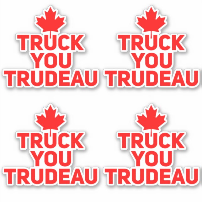 LKW Sie Trudeau Trucker Anti Justin Trudeau Aufkleber (Vorderseite)