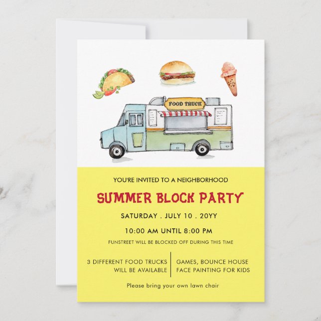 LKW Sommerblock-Party Ankündigung (Vorderseite)