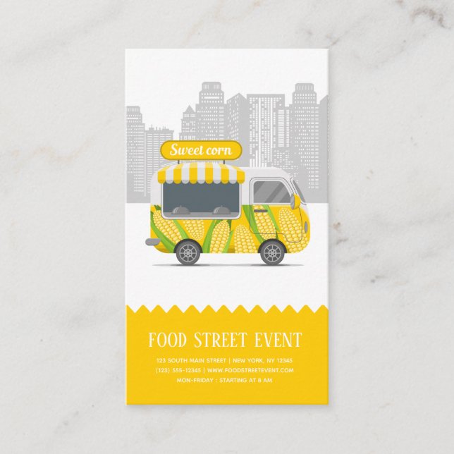 LKW-Straße Zuckermais Visitenkarte (Vorderseite)