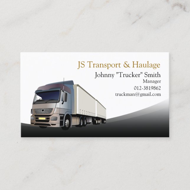 LKW-Straßengüterverkehrskarte Visitenkarte (Vorderseite)
