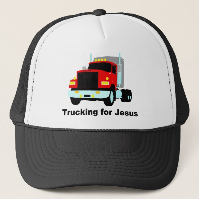 LKW-Transport für Jesus Truckerkappe (Vorderseite)