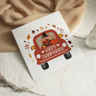 LKW Truthahn Süße Frohe Thanksgiving-Karte